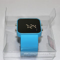 Touch screen wristwatch silicone mirror LED watches